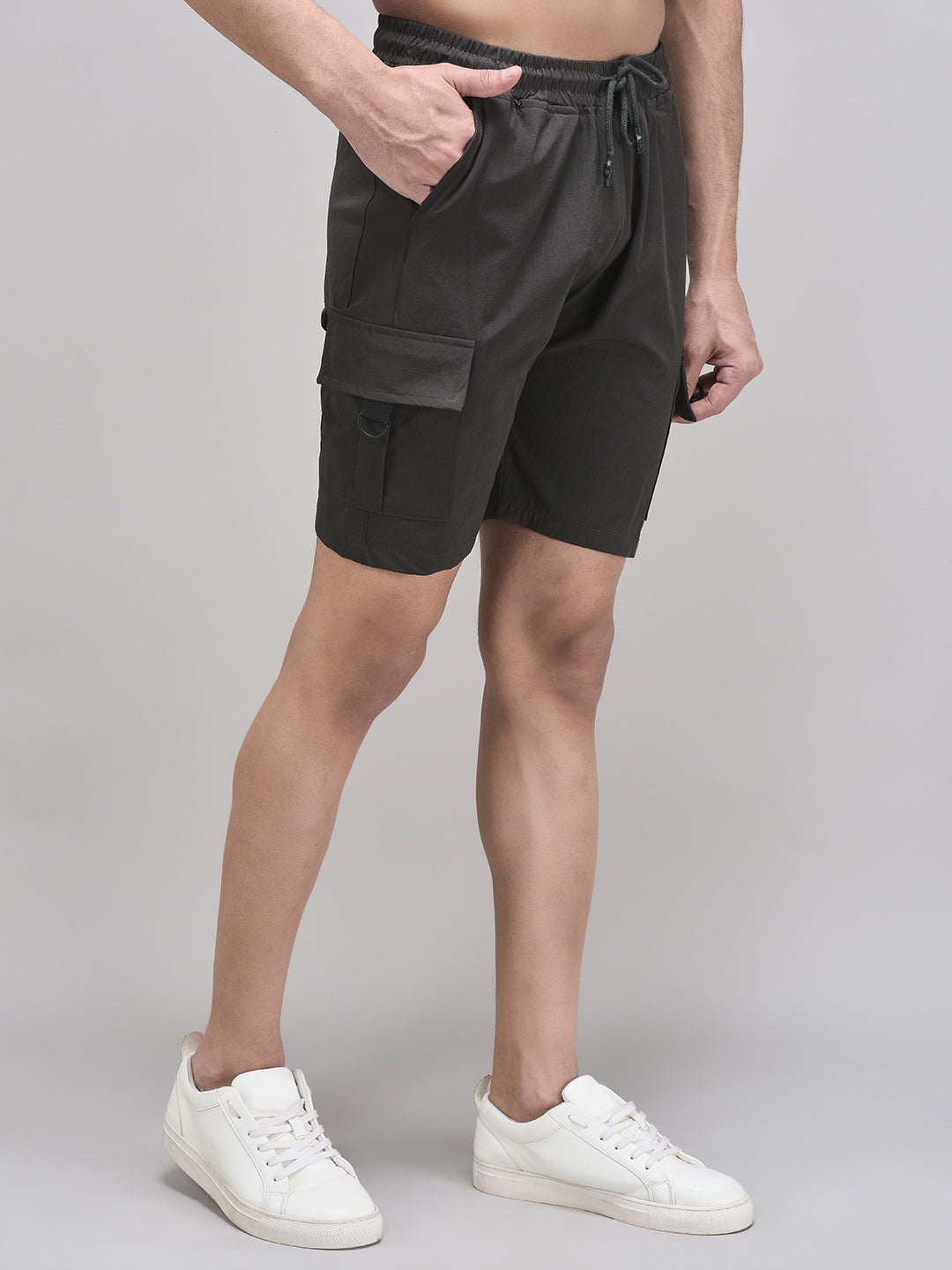 Men's Imported Nylon Crush Cargo Shorts – 5-Pocket Utility Style