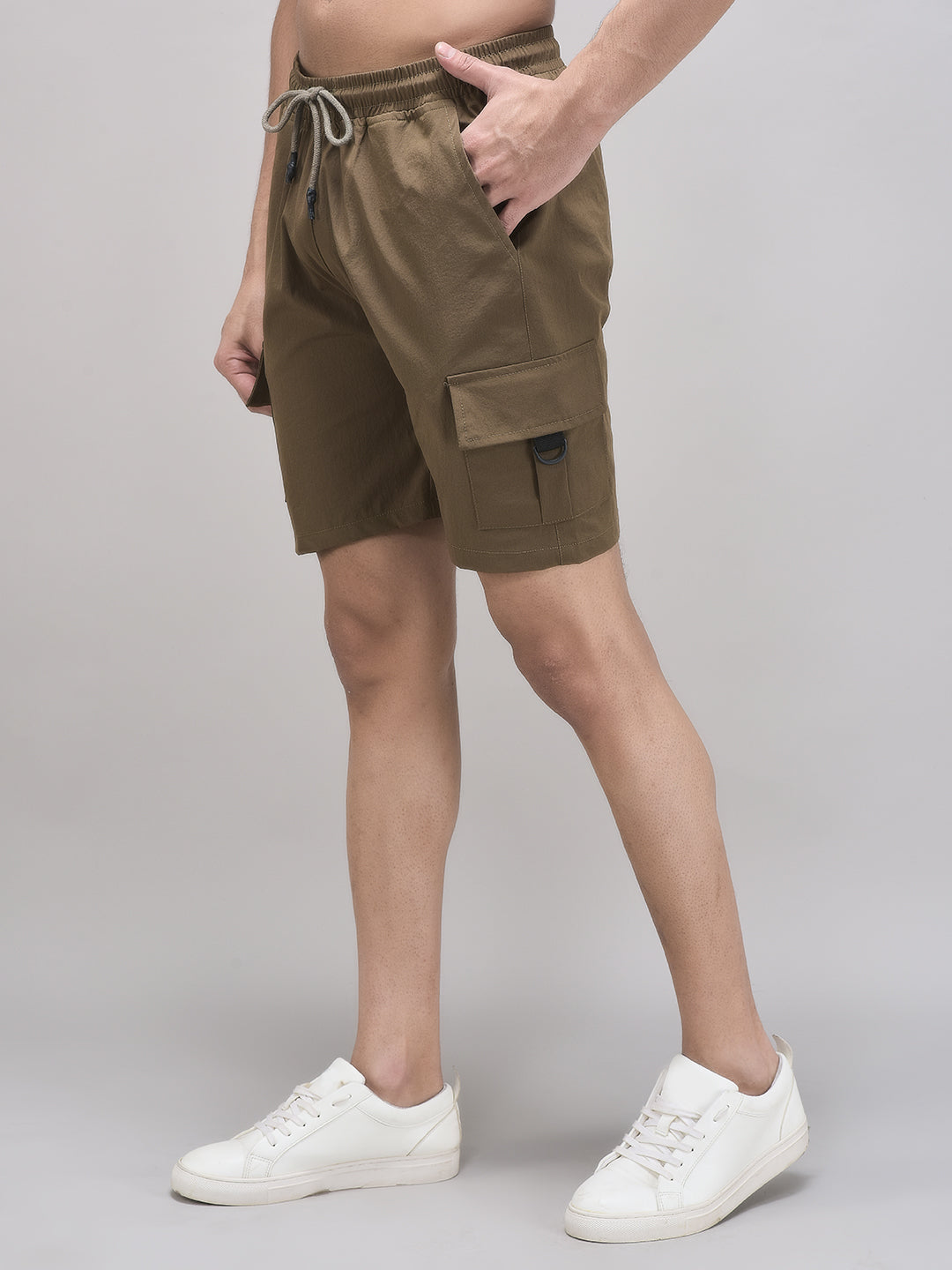 Men's Imported Nylon Crush Cargo Shorts – 5-Pocket Utility Style