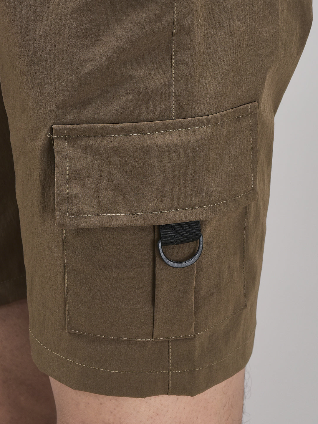 Men's Imported Nylon Crush Cargo Shorts – 5-Pocket Utility Style