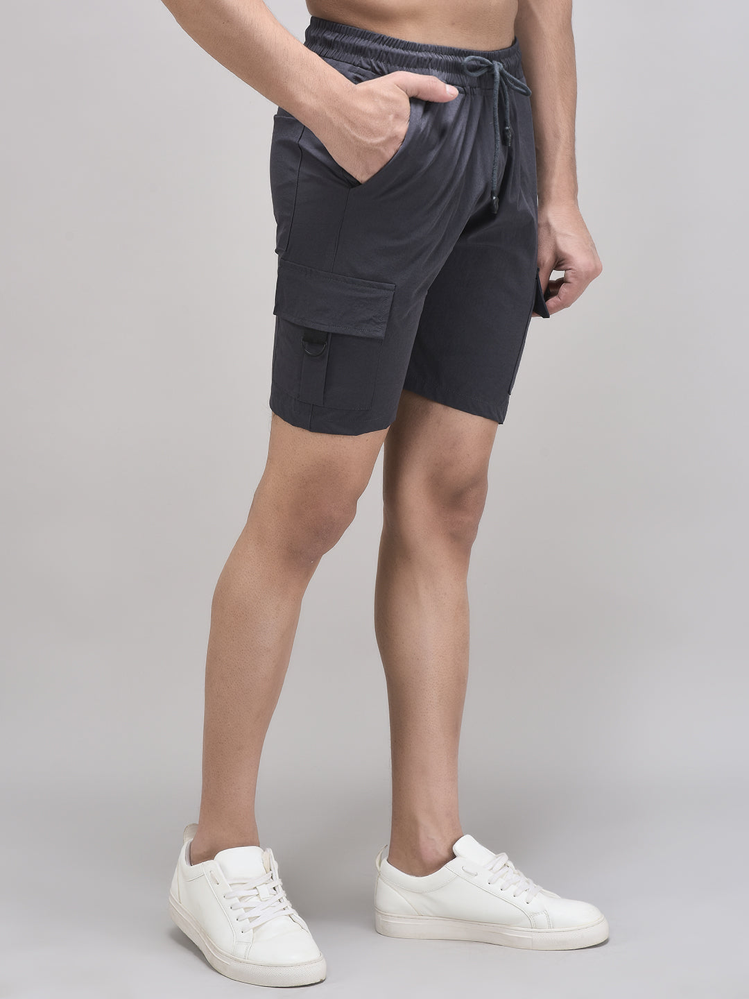 Men's Imported Nylon Crush Cargo Shorts – 5-Pocket Utility Style