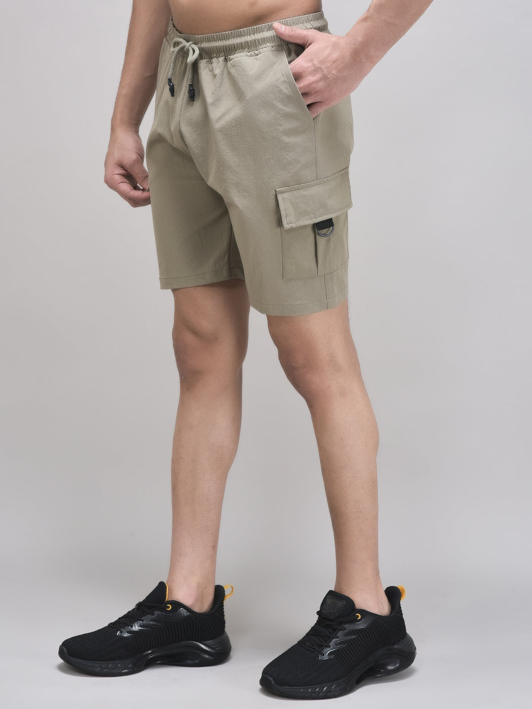 Men's Imported Nylon Crush Cargo Shorts – 5-Pocket Utility Style